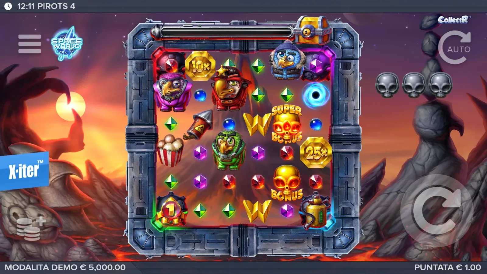 Pirots 4 nel mondo Inferno: griglia fra vulcani e lava in un gioco dopo lo spin
