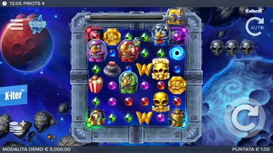 Screenshot della demo di Pirots 4