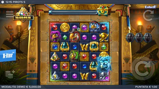 Screenshot della demo di Pirots 5